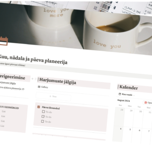 Päeva, Nädala ja kuu planeerija Notionis